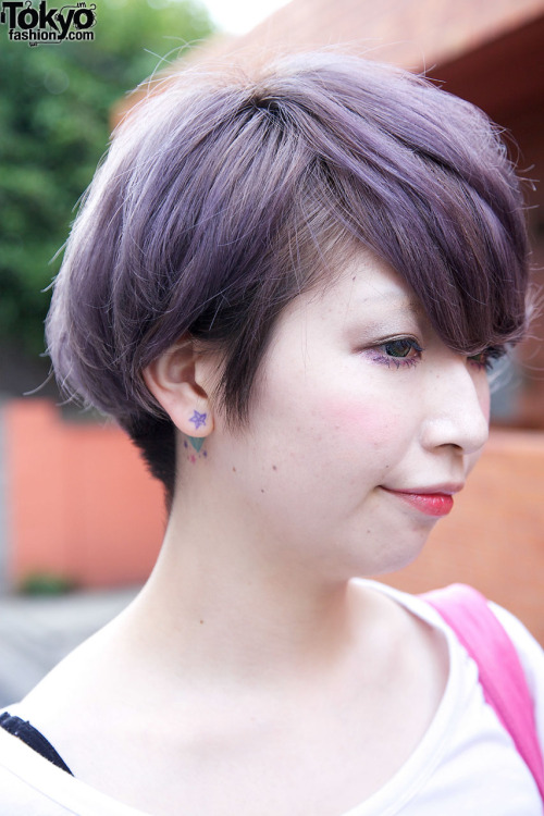 ヘアカラー ショート ピンク